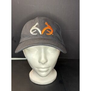 Realtree Navy/Gray/Orange Embroidered Antler Snapback Hat Cap Deer Hunting